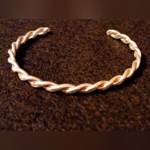 Handmade  Hammered Braided bracelet